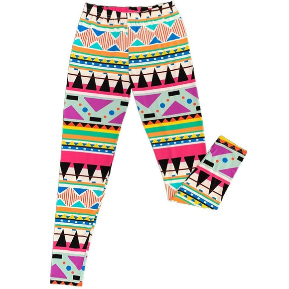 GEOMETRIC ART DECO PATTERN Printed Leggings - Picture 5 of 7